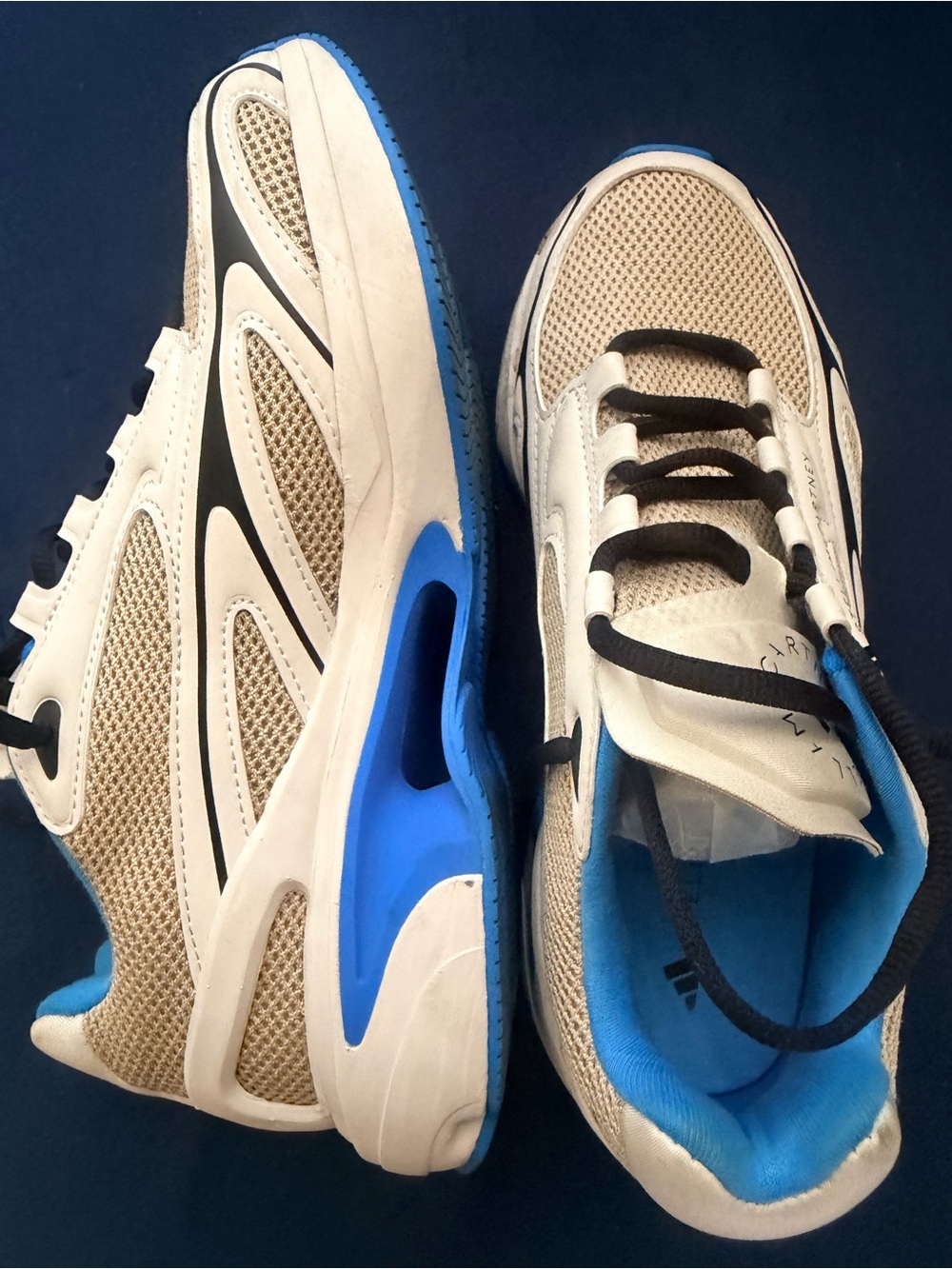 Adidas by Stella McCartney Beige and Blue Men's Athletic Sneakers